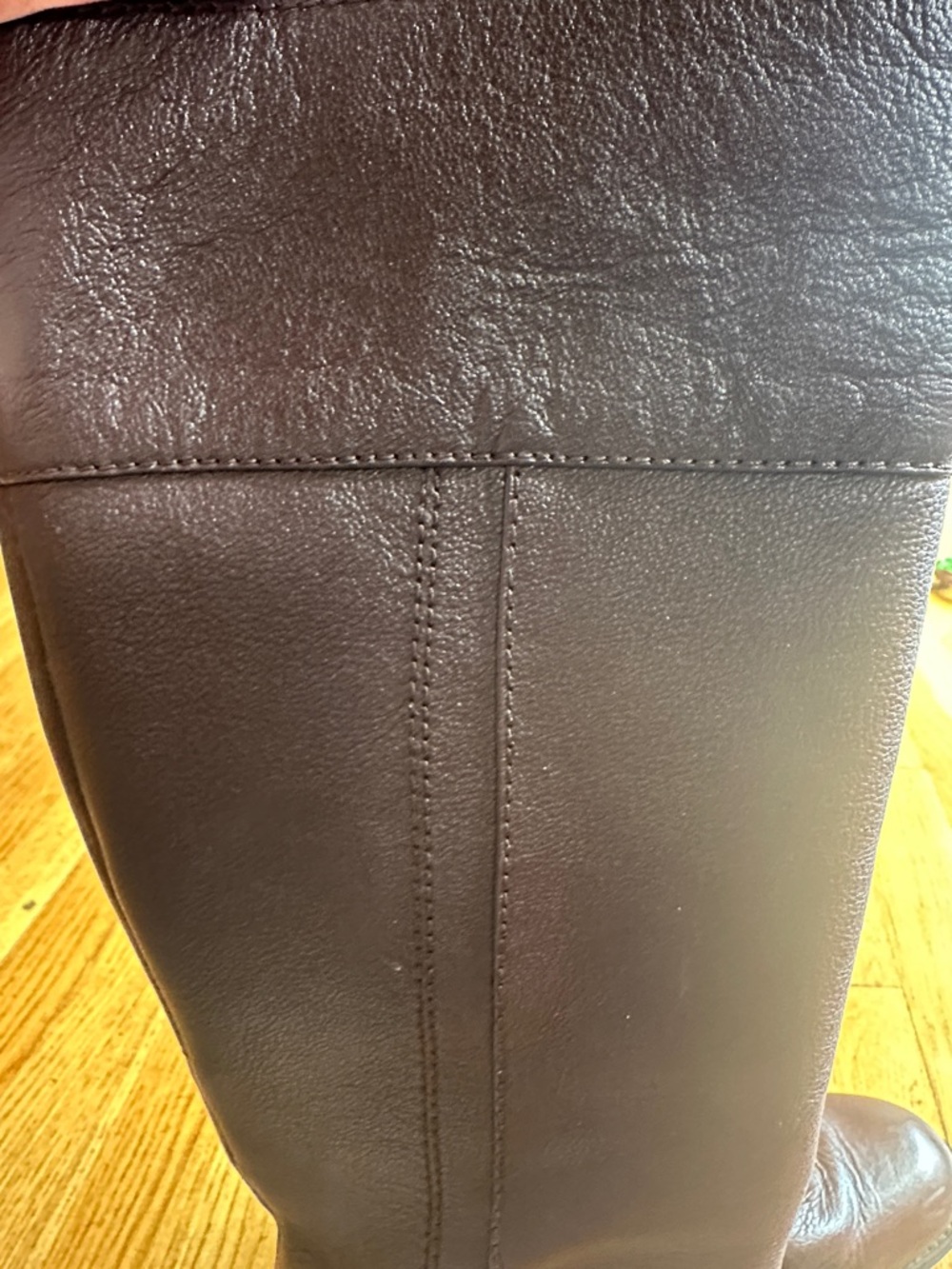 Nine West Dark Brown Leather Mid-Calf Block Heel Boots - Picture 6 of 8